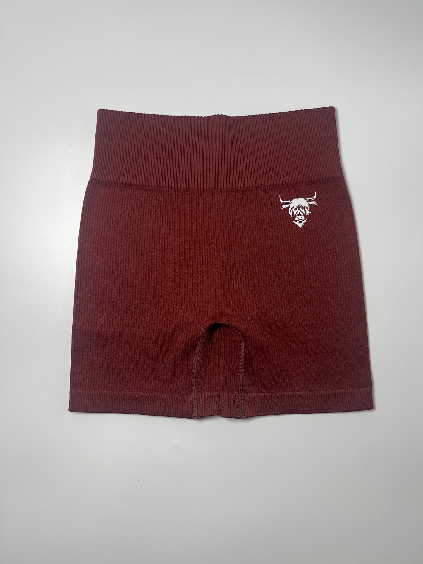 Seamless Ribbed Shorts - Brown