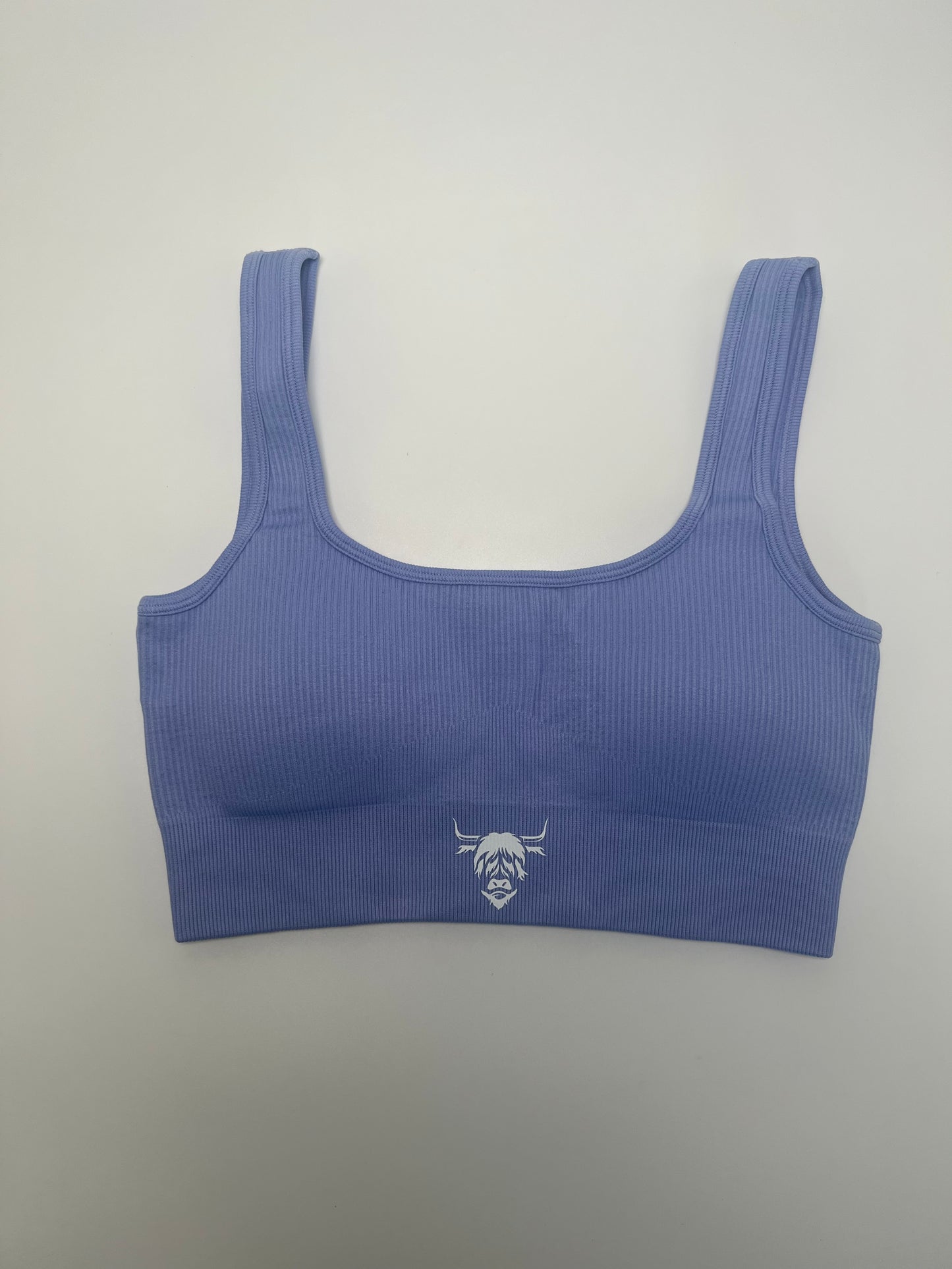 Seamless Ribbed Sports Bra - Violet