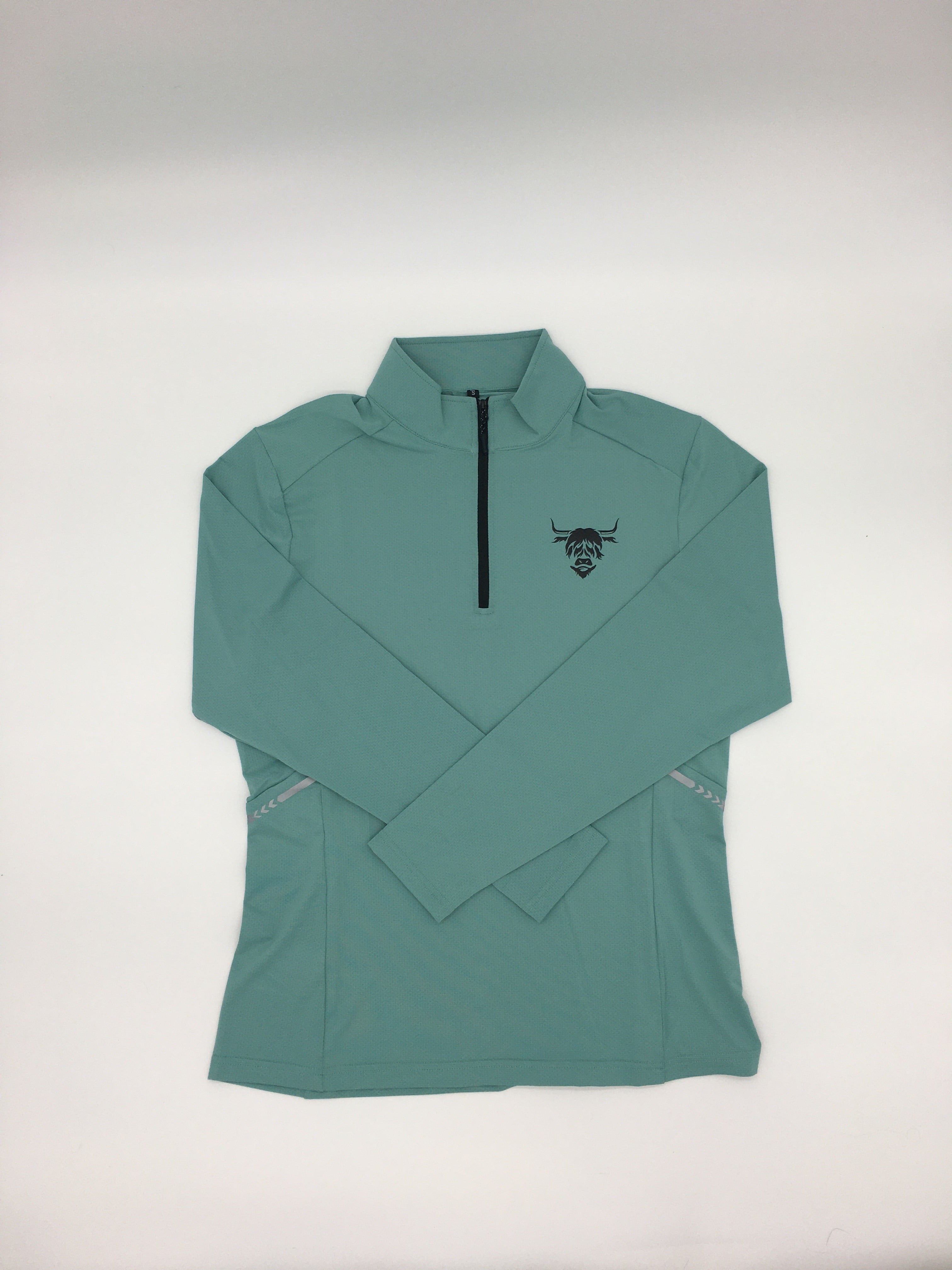 1/4 Zip Dry-Fit Running Top-Turquoise